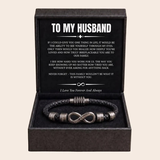 Infinity Name Bracelet - For the Man Who Holds Us Together