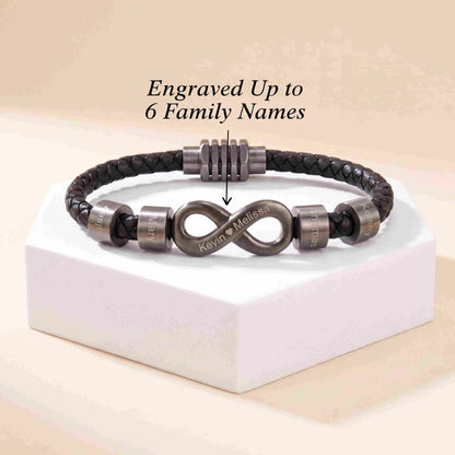 Infinity Name Bracelet - For the Man Who Holds Us Together