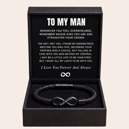 "To My Man" - Infinity Personalized Bracelet