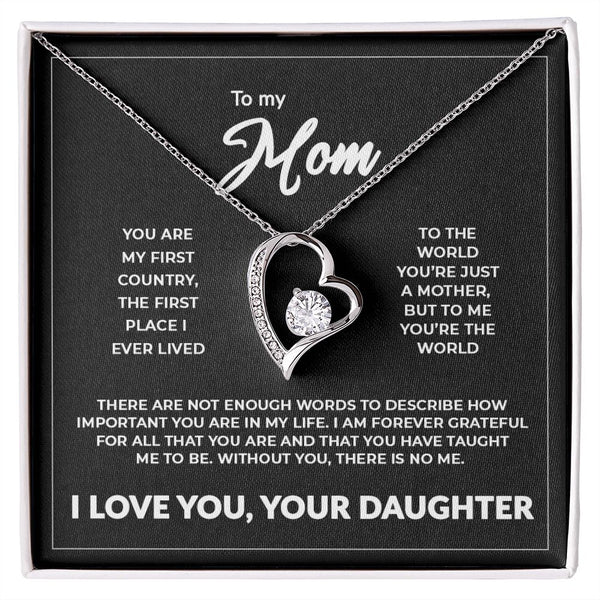 To My Mom - "Without You There Is No Me" 14K Forever Necklace