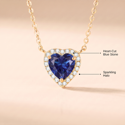 To My Wife – Birthstone Heart Pendant Necklace