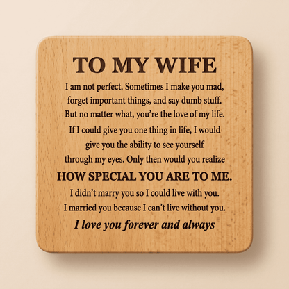 To My Wife – Birthstone Heart Necklace with Customized Box