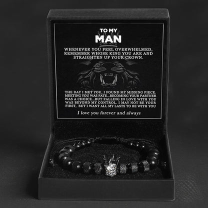 Infinity Name Bracelet - For the Man Who Holds Us Together