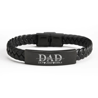 "Dad We Love You" Family Bond Personalized Bracelet Set